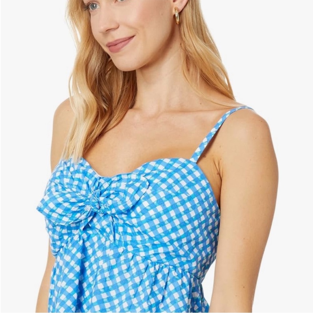 End of Summer Sale Lilly Pulitzer Cami Boca Blue Double Checking 4 NWT - Picture 3 of 9